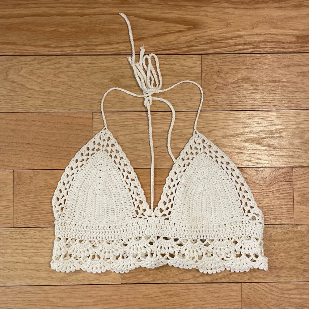 Lulus crochet bralette halter top